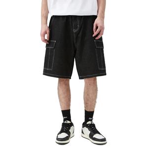 Pantalones Cortos de Mezclilla Holgados Estilo Hiphop para Hombre, Pantalones Cortos de Algodón de 5 Pulgadas, Pantalones Cortos Cargo de Mezclilla para Hombre - Product Image 1