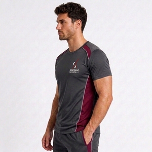 Camisetas de Gimnasio Personalizadas para Hombre, Cuello Redondo, Manga Corta, 100% Algodón, Ecológicas, de Secado Rápido, Transpirables, para Fitness, Deportes, Casuales, Corte Regular - Product Image 3