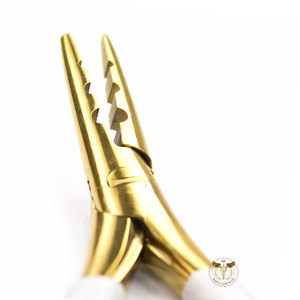 Alicates Profesionales de 3 Orificios para Extensiones de Cabello, Acero Inoxidable, Dorados, Herramienta de Anillo Micro, Alicates de Fusión y Prensado para Uso en Salón - Product Image 2