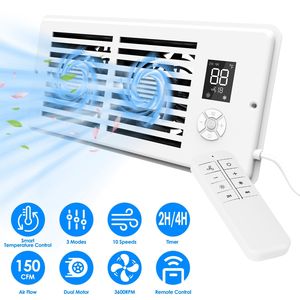 Ventilatore Intelligente a Doppio Motore con Booster di Ventilazione PWM, 10 Velocità, Timer, Rilevamento Automatico della Temperatura, 3 Modalità per Inverno ed Estate - Ventilazione Non Uniforme - Product Image 1