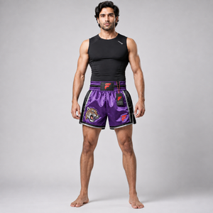 Shorts de Muay Thai athlétiques offrant un tissu léger, un confort respirant et une qualité fiable pour les séances d'entraînement régulières. - Product Image 1