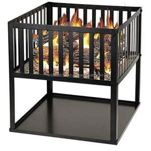 Fogata de hierro estilo granja rústica ideal para la decoración del jardín añadiendo calidez y belleza tradicional a la vida al aire libre - Product Image 4