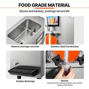 Commercial 12L Stainless Steel Single Tank <b>Ice</b> <b>Cream</b> <b>Machine</b> Cool Freeze Modes for Margarita & Frozen Smoothie Drinks - Product Image 5