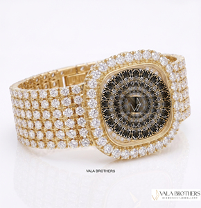 Montre bracelet de luxe pour femme Piagett Diamond Fashion Alloy, boîtier carré en or jaune 25 mm, quartz analogique - Product Image 4