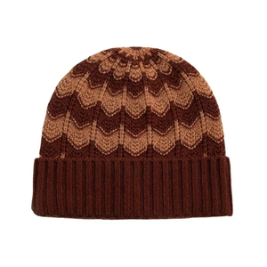Unisex Hand Knitted Beanie Hat Geometric Pattern Acrylic <b>Winter</b> <b>Cap</b> Casual Wear for Adults - Product Image 3