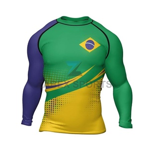 Camiseta de Compresión ZABEX SPORTS 2026 con Estampado Digital de Manga Larga para MMA y BJJ, Elástica, de Spandex/Poliéster para Hombre - Product Image 2