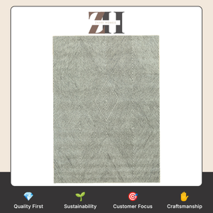 Alfombra Rectangular Beige de Viscosa Tejida a Mano, Alfombra Decorativa de Primera Calidad Hecha a Mano - Product Image 6
