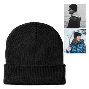 High Quality Wool Ribbed <b>Beanie</b> <b>Hat</b> Custom Logo Winter Knitted Cap for <b>Men</b> Women Warm Outdoor Knit - Product Image 6