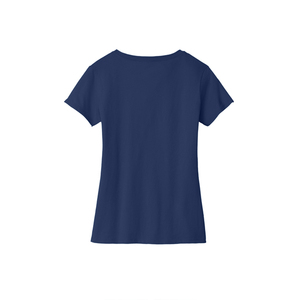 T-shirt col en V pour femme, tissu jersey doux de qualité supérieure, manches courtes, haut décontracté, personnalisation de marque, fournisseur de vêtements en gros, directement de l'usine - Product Image 5