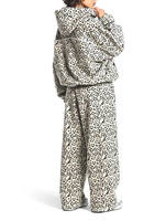 Ensemble de survêtement en molleton noir et blanc à imprimé léopard pour femme, sweat à capuche oversize et pantalon de jogging à jambes larges, streetwear décontracté