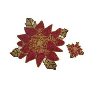 Maple Leaf Colored Design <b>Placemat</b> With <b>Beads</b> Design Mats For Home Decor Tableware Dinning Table Party and Wedding Design Pads - Product Image 2