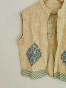 Blouson bomber réversible fait main avec motif imprimé HD, en coton écologique et tissu TNT, manches courtes, vêtement d'extérieur d'hiver - Product Image 2