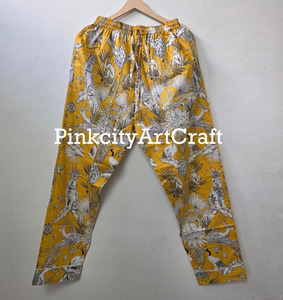 Pure Cotton Mustard Yellow Flock Print Summer Nightwear Set <b>Women</b> Comfortable Breathable Quick <b>Dry</b> Loungewear Sleepwear - Product Image 5