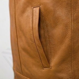 Veste de moto d'été NAI-5080E, gilet en cuir pour motard, vêtement extérieur en toile tendance, coupe-vent, rembourrage en coton, couleur personnalisée - Product Image 5