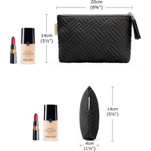Elegante Bolsa de Cosméticos Pequeña, Excelente Regalo para Mujeres - Organizador de Viaje Impermeable para Maquillaje y Artículos de Aseo - Product Image 4