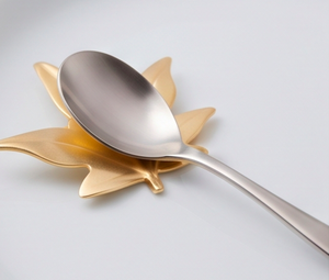 Repose-cuillère en métal en forme de feuille de palmier pour la cuisine, la maison, l'hôtel, le restaurant et les événements de mariage, articles de décoration de table - Product Image 6
