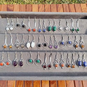 High Quality <b>Tungsten</b> Lovers Pattern Hoop Earrings for Women Classic Statement Jewelry for Party Wedding Daily Wear Available - Product Image 6