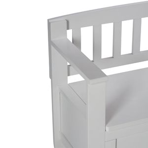Panca contenitore da ingresso Brooklyn in bianco - Sgabelli e pouf eleganti - Product Image 3