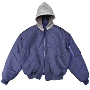 Men's Oversized Bomber Jacket Winter Flight <b>Parka</b> Hooded Zip Up Bomber Coat Custom Streetwear - Product Image 1