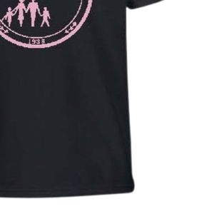 Camiseta Negra de Manga Corta con Cuello Redondo y Estampado Gráfico Rosa, Ropa Casual para el Día a Día, Cómoda, Unisex - Product Image 6