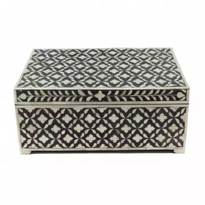 Joyero Moderno Cuadrado con Incrustaciones de Hueso para Damas, Artesanía de Primera Calidad con el Mejor Precio al por Mayor - Product Image 4