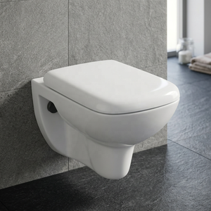 Luxury Rimless Wall Hung Toilet <b>Ceramic</b> WC <b>Pan</b> European Standard Water Saving Bathroom Sanitary Ware - Product Image 5