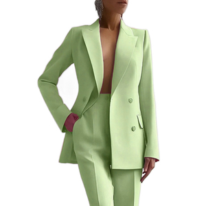 High Quality Fashion Office Wear Long Sleeve <b>Blazer</b> Jacket and Casual Pants 2 Piece <b>Set</b> Women Lapel Coat Suit New Trends 2026 - Product Image 2