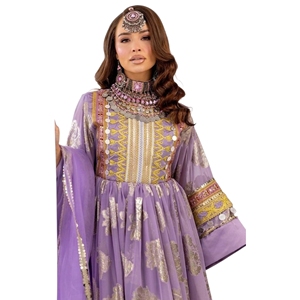 2026 Wholesale Prices Custom Designs Afghan Kuchi <b>Dress</b> Women Chiffon Embroidery Patchwork Afghani Wedding Party Casual <b>Dresses</b> - Product Image 1