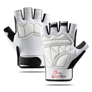 Premium Half Finger Leather Gym <b>Gloves</b> Custom Logo Fitness Weightlifting Workout <b>Gloves</b> Manufacturer - Product Image 1