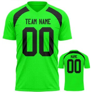 Camiseta de Fútbol Americano Personalizada con Sublimación, Cuello en V, Transpirable, de Poliéster, Uniforme de Equipo, OEM, ODM, Venta al Por Mayor - Product Image 1