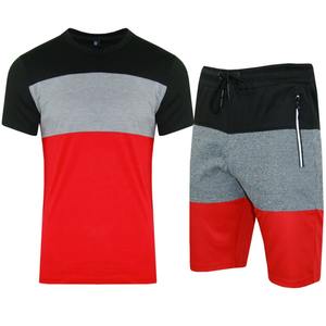 Ensemble de survêtement sportif personnalisé pour homme, streetwear d'été, t-shirt et short, tenue décontractée en coton, ensemble de deux pièces pour homme - Product Image 1