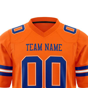 Unisex <b>Gold</b> American Football Jersey V Neck Full Sleeve Sublimated Printed <b>Number</b> 12 Team Practice Uniform 100% Polyester Mesh - Product Image 3