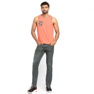 Débardeur Homme Personnalisé en Coton 100% pour Gym, Fitness, Musculation avec Impression de Logo – Fabrication sur Mesure - Product Image 4