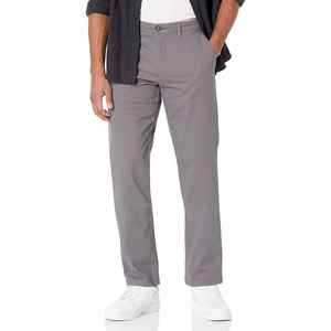Pantalones Chinos Grises Personalizados de Lona 100% Algodón Teñido, Pantalones Formales Rectos para Hombre, Colecciones de Oficina y Negocios, Marca Privada - Product Image 1