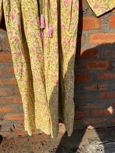 เดรสยาวผ้าฝ้ายพิมพ์ลายดอกไม้ปักมือสไตล์อินเดียสำหรับผู้หญิง ระบายอากาศได้ดี ราคาโรงงาน - Product Image 4