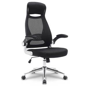 Top Class Quality ZIBAL High-Back Mesh Desk <b>Chair</b> with Chrome <b>Base</b> and Flip-Up Armrests for Daily Home & <b>Office</b> Comfort - Product Image 1