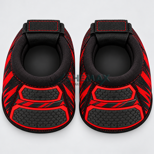 Botas protectoras para caballos, duraderas, hechas con material protector flexible y correas seguras para proteger los pezuñas durante la monta. - Product Image 3