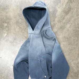 Acid Wash <b>Oversized</b> <b>Vintage</b> Pullover Hoodie Gradient Color Unisex Streetwear <b>Sweatshirt</b> - Product Image 3
