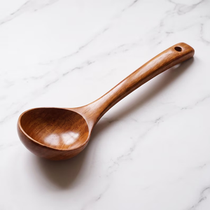 Cuchara de Cocina Grande de Madera, Utensilio de Cocina Hecho a Mano, Cuchara Rústica para Servir, Cuchara de Madera Natural, Regalo para Cocina de Estilo Rústico - Product Image 1