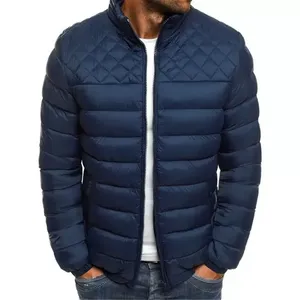 Men Premium Hooded Bubble Jacket <b>Waterproof</b> Breathable 100% Polyester <b>Warm</b> Quilted Lightweight Full Zip Winter Casual Regular - Product Image 1