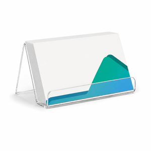 Porte-cartes personnalisable en acrylique moderne, présentoir transparent pour cartes de visite, idéal pour la réception de bureau, les hôtels, les comptoirs et les magasins de détail - Product Image 3