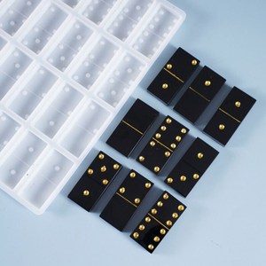 Jeu de société de loisirs : Ensemble de dominos en résine brillante personnalisés, tuiles de dominos en résine à points, double six, emballage personnalisé, jeu de hasard - Product Image 5