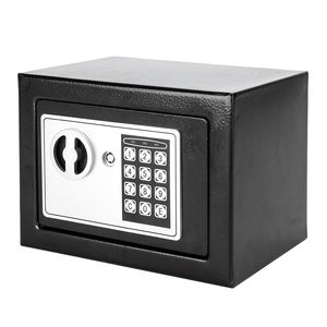 17E Home Use Black Electronic Password Steel Plate Locker <b>Secure</b> Storage Safe <b>Box</b> - Product Image 1