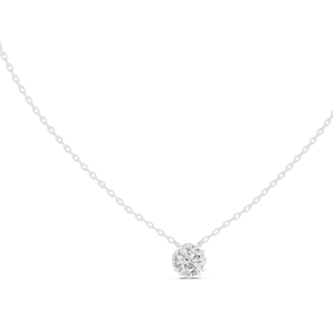 จี้เพชรทรงกลมทองคำ 14K สำหรับผู้หญิง |   การตั้งหมั้น |   เพชรที่เพิ่งเพาะเลี้ยง - Product Image 2