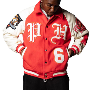 Chaqueta Varsity Estilo Americano Personalizada, Bordado 3D en Chenille, Diseño OEM, Chaqueta Letterman de Cuero Vacuno y Lana, Tallas Grandes, Ropa de Invierno - Product Image 6