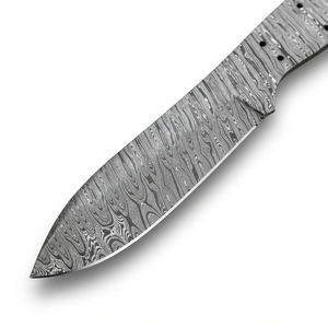 Lame de couteau en acier Damas faite à la main, pleine longueur, pour le dépecage et la chasse, fourniture pour la fabrication de couteaux DIY, vente en gros, directement du fabricant - Product Image 6