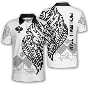 IRSA SPORTS T-shirt de sport unisexe personnalisé pour pickleball, respirant, écologique, en Spandex/Coton, à manches courtes et boutonnage - Product Image 2