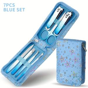 Set de Manicura y Pedicura 7 en 1, Kit de Cortauñas para Mujer, Herramientas Profesionales para el Cuidado de las Uñas, Incluye Cuidado Facial - Product Image 4