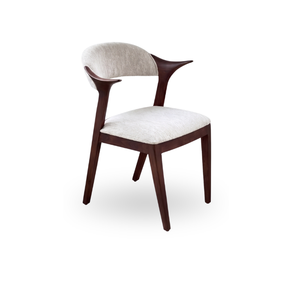 Chaise de salle à manger en bois massif de style moderne du milieu du siècle, fauteuil rembourré pour salon, appartement, maison, hôtel, villa - Product Image 1