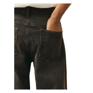 Jean en denim coupe droite décontractée, délavé foncé, pour l'automne - Product Image 4